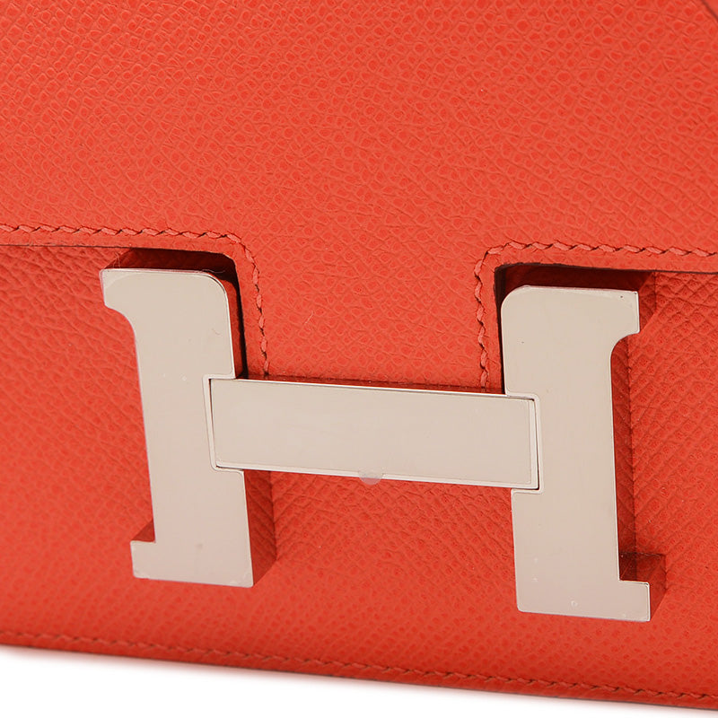 コンスタンス ミニ 18 ミロワール エプソン オレンジフィールド シルバー金具 W刻印 ショルダーバッグ