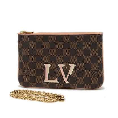 ダミエ ポシェット ドゥーブル ジップ チェーンショルダーバッグ N60254 ショルダーバッグ