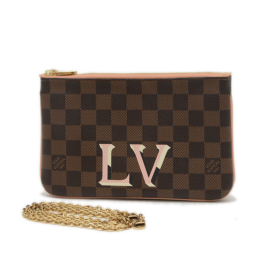 ダミエ ポシェット ドゥーブル ジップ チェーンショルダーバッグ N60254 ショルダーバッグ