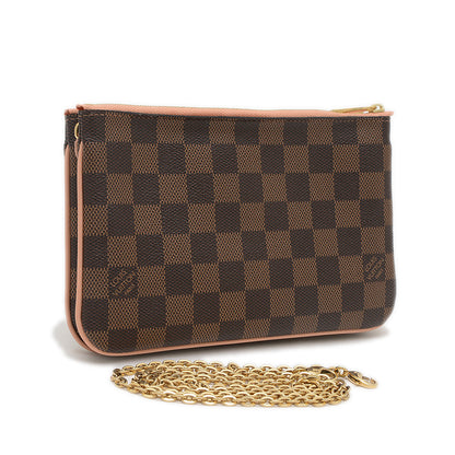 ダミエ ポシェット ドゥーブル ジップ チェーンショルダーバッグ N60254 ショルダーバッグ