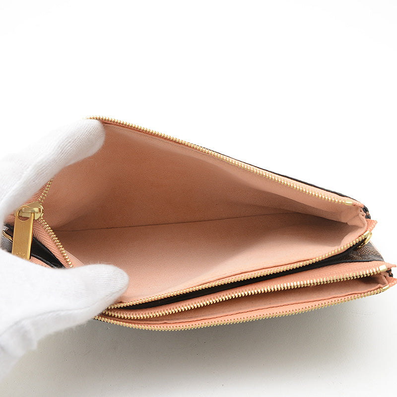 ダミエ ポシェット ドゥーブル ジップ チェーンショルダーバッグ N60254 ショルダーバッグ