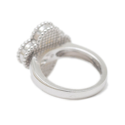 ヴィンテージアルハンブラ リング K18WG/ダイヤ/マザーオブパール VCARF48946 #46 リング・指輪