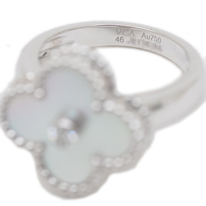 ヴィンテージアルハンブラ リング K18WG/ダイヤ/マザーオブパール VCARF48946 #46 リング・指輪