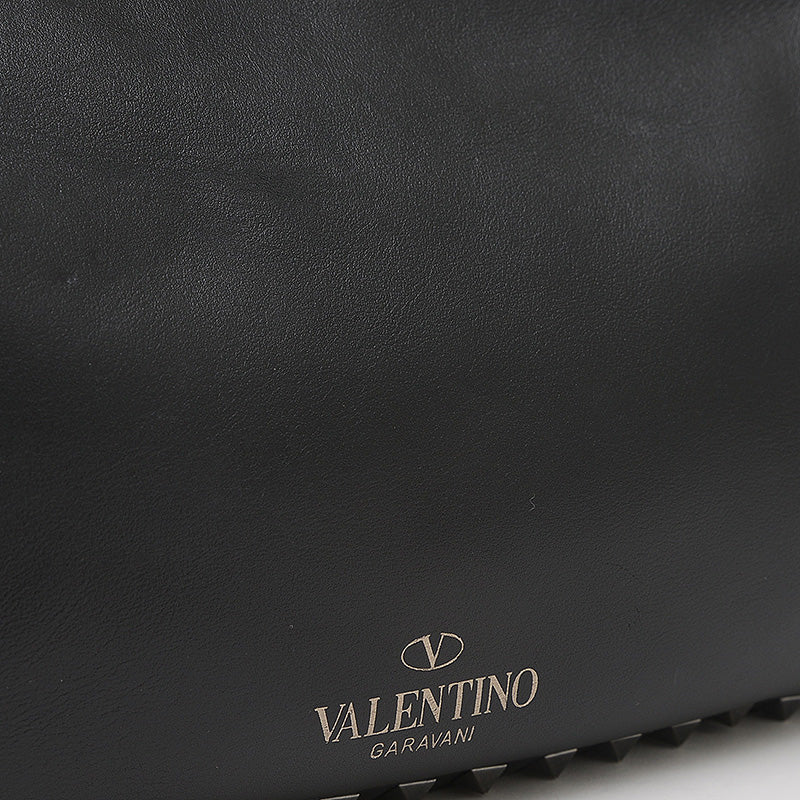 ガラヴァーニ ロックスタッズ 2WAYバッグ レザー ブラック トートバッグ