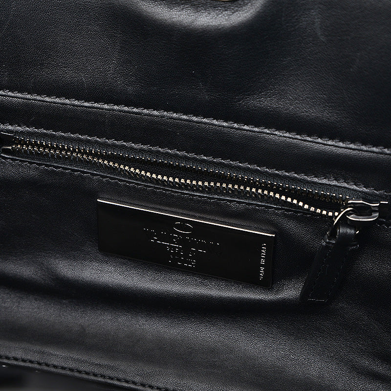 ガラヴァーニ ロックスタッズ 2WAYバッグ レザー ブラック トートバッグ