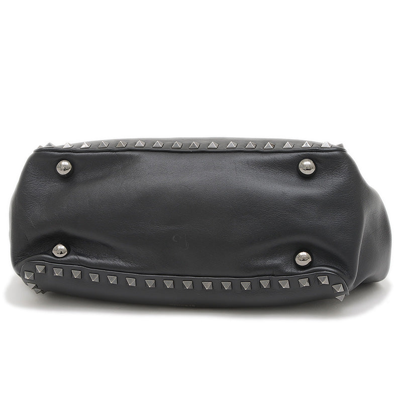 ガラヴァーニ ロックスタッズ 2WAYバッグ レザー ブラック トートバッグ