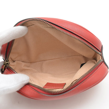 GGマーモント キルティング ウエストバッグ レザー レッド 476434 ウエストバッグ