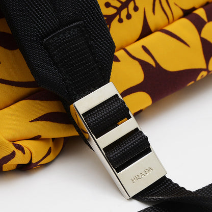 バックパック リュック ハイビスカス ナイロン イエロー/ワインレッド V135 リュック・デイパック