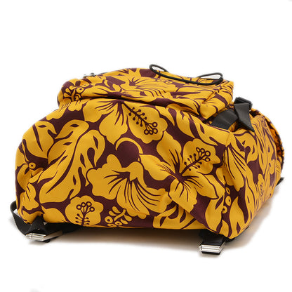 バックパック リュック ハイビスカス ナイロン イエロー/ワインレッド V135 リュック・デイパック