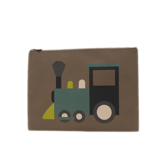 モワナ トレインGM クラッチバッグ レザー グレージュ メンズ MOYNAT クラッチバッグ