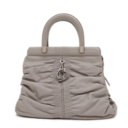 カレーニナ ハンドバッグ レザー グレー ハンドバッグ