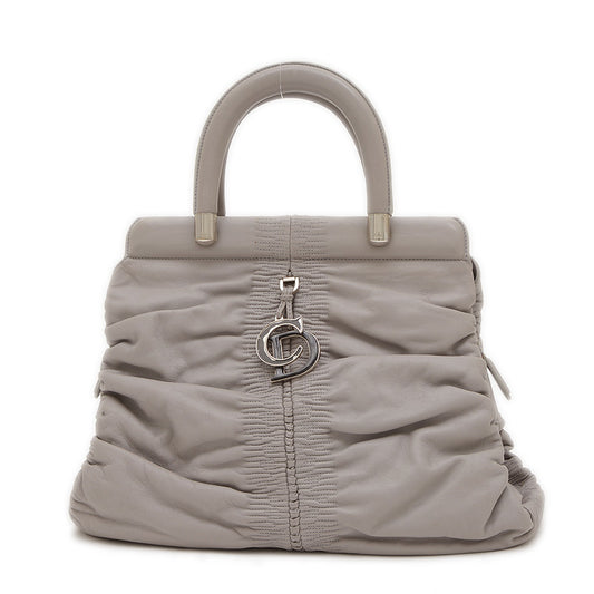 カレーニナ ハンドバッグ レザー グレー ハンドバッグ