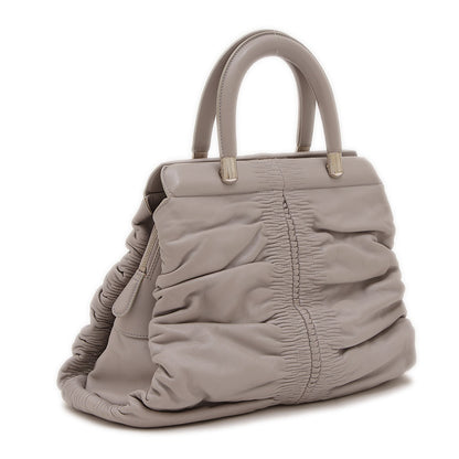 カレーニナ ハンドバッグ レザー グレー ハンドバッグ
