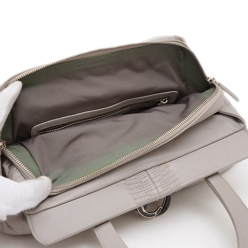 カレーニナ ハンドバッグ レザー グレー ハンドバッグ