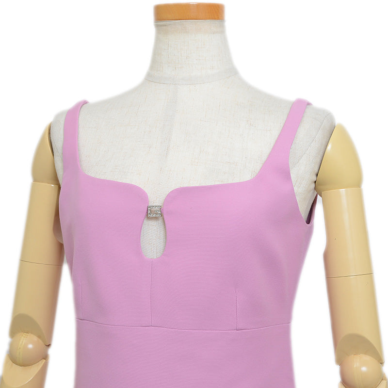 ノースリーブワンピース シルク混 パープル レディース 36サイズ 626851 ワンピース