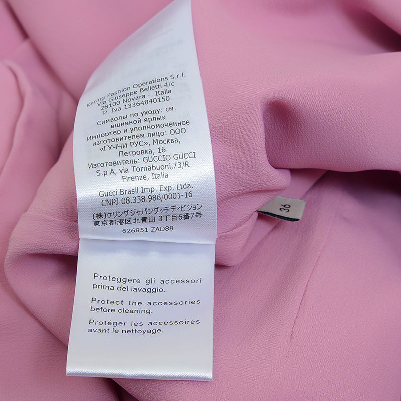 ノースリーブワンピース シルク混 パープル レディース 36サイズ 626851 ワンピース