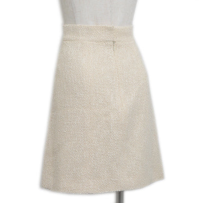 スカート ツイード コットン混 アイボリー レディース 34サイズ スカート