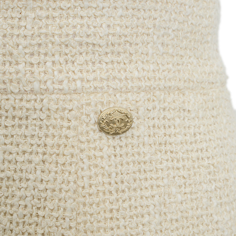 スカート ツイード コットン混 アイボリー レディース 34サイズ スカート