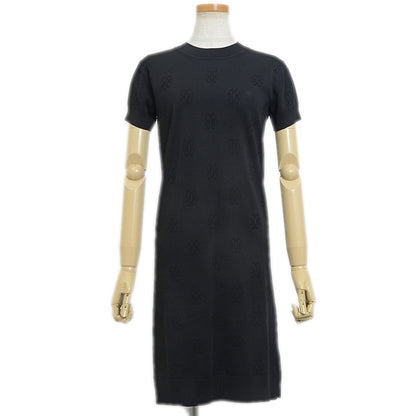 ニットワンピース シルク混 ブラック レディース 36サイズ ワンピース
