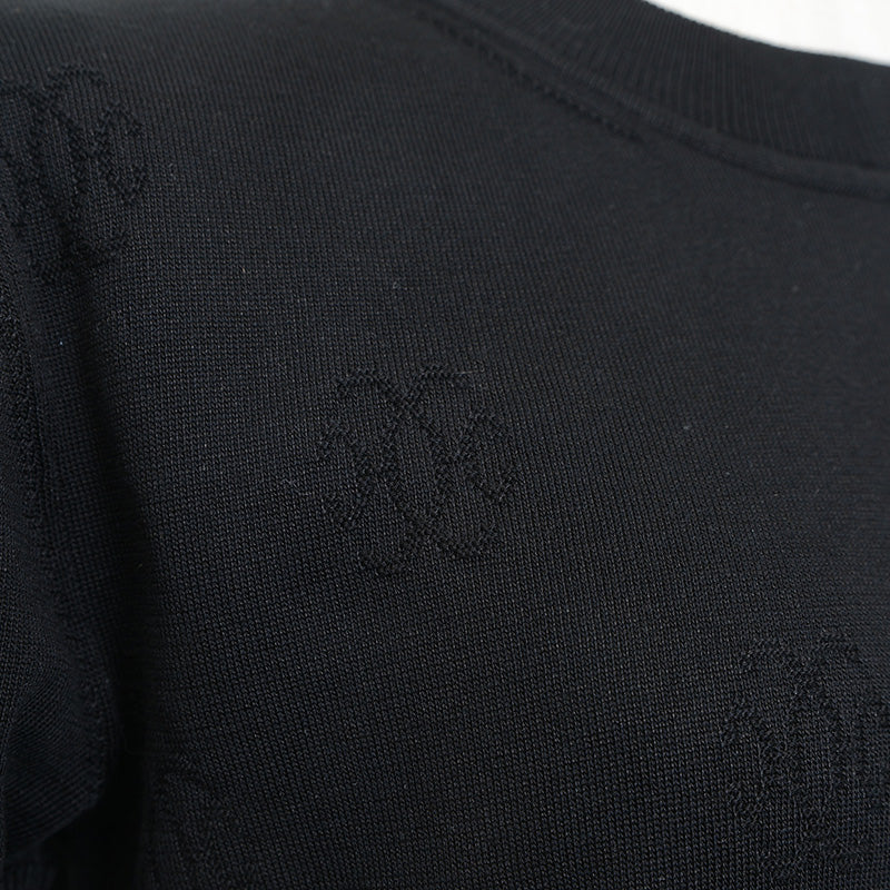 ニットワンピース シルク混 ブラック レディース 36サイズ ワンピース