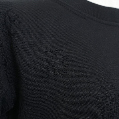 ニットワンピース シルク混 ブラック レディース 36サイズ ワンピース