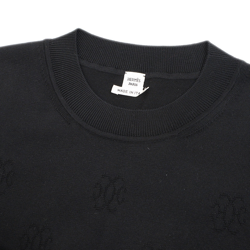 ニットワンピース シルク混 ブラック レディース 36サイズ ワンピース