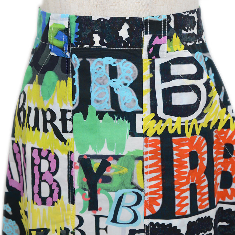 フレアスカート グラフィック コットン マルチカラー レディース 36サイズ 8001664 ロングスカート