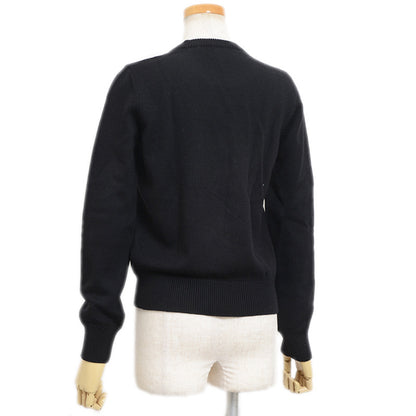 ニット ビーズロゴ ウール ブラック レディース XSサイズ ニット