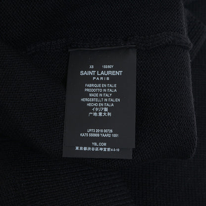 ニット ビーズロゴ ウール ブラック レディース XSサイズ ニット