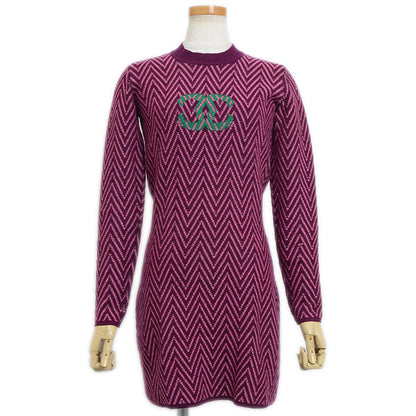 ニットワンピース ココマーク カシミヤ パープル レディース 34サイズ ワンピース