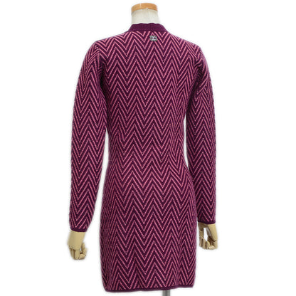 ニットワンピース ココマーク カシミヤ パープル レディース 34サイズ ワンピース