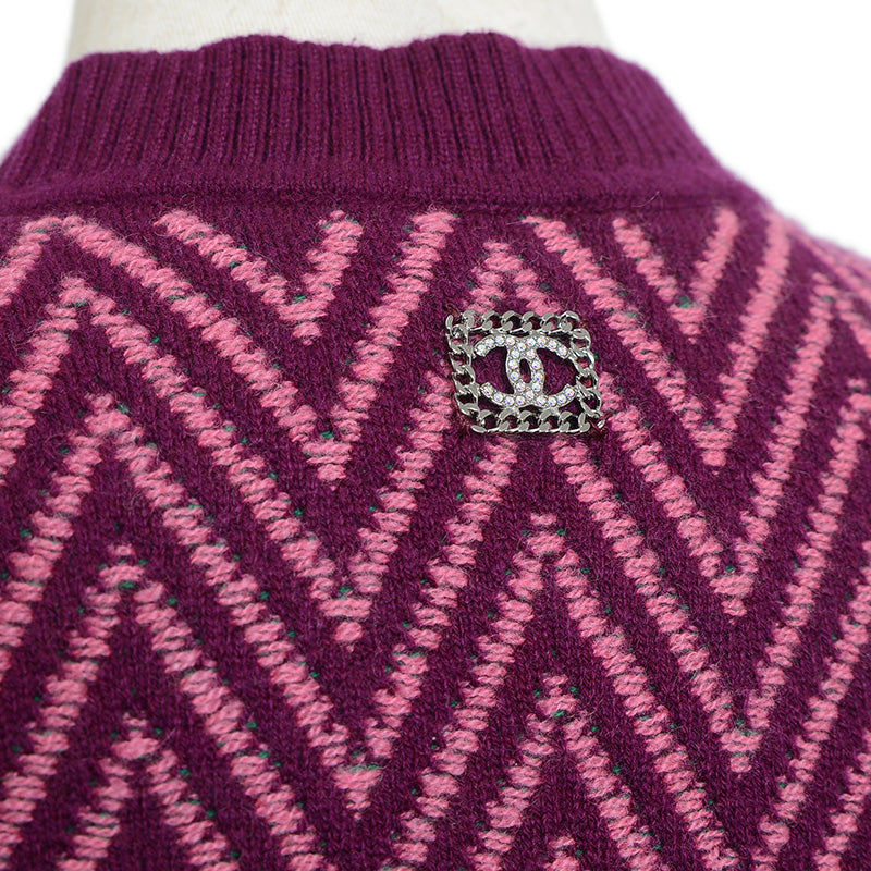 ニットワンピース ココマーク カシミヤ パープル レディース 34サイズ ワンピース