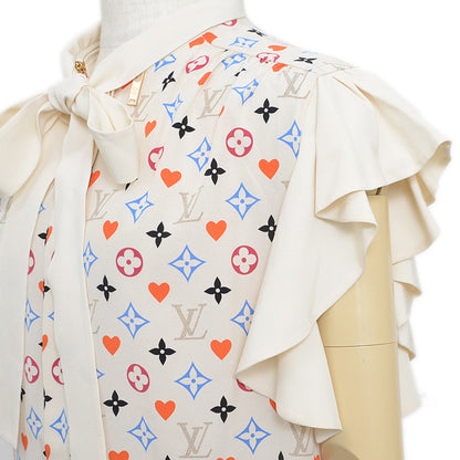 ゲームオン フリルボウタイ ブラウス シルク マルチカラー 34サイズ ブラウス