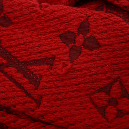 エシャルプ ロゴマニア マフラー ウール混 レッド M413287 マフラー