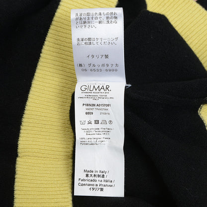 ニットベスト ロゴ ウール ブラック/イエロー レディース 40サイズ ニット