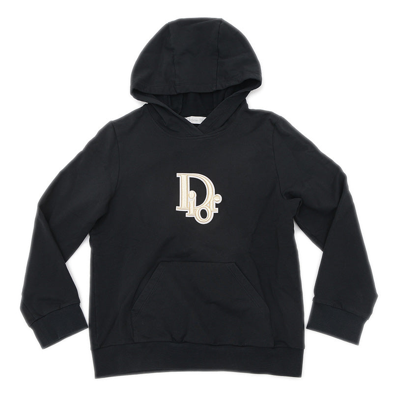 パーカー ロゴ刺繍 コットン ブラック キッズ 12＋サイズ パーカー