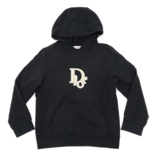 パーカー ロゴ刺繍 コットン ブラック キッズ 12＋サイズ パーカー