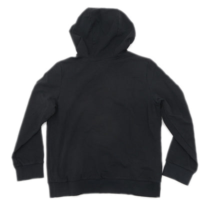 パーカー ロゴ刺繍 コットン ブラック キッズ 12＋サイズ パーカー