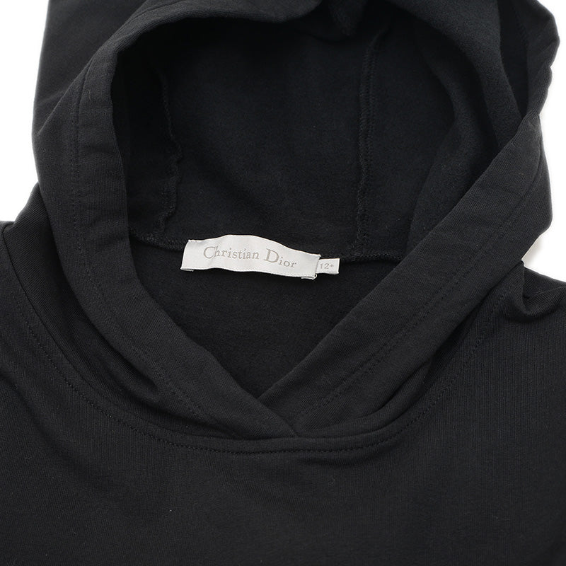 パーカー ロゴ刺繍 コットン ブラック キッズ 12＋サイズ パーカー