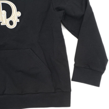 パーカー ロゴ刺繍 コットン ブラック キッズ 12＋サイズ パーカー