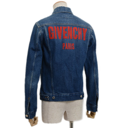 デニムジャケット ロゴ コットン ブルー メンズ XSサイズ デニムジャケット