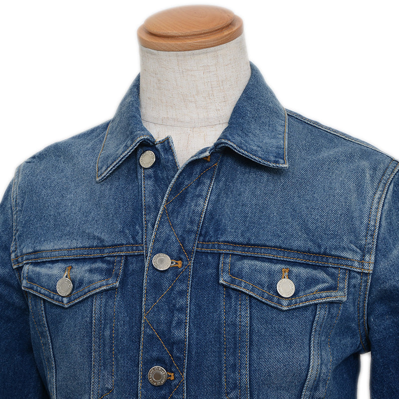 デニムジャケット ロゴ コットン ブルー メンズ XSサイズ デニムジャケット
