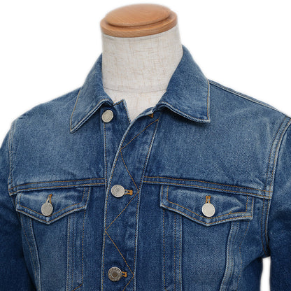 デニムジャケット ロゴ コットン ブルー メンズ XSサイズ デニムジャケット