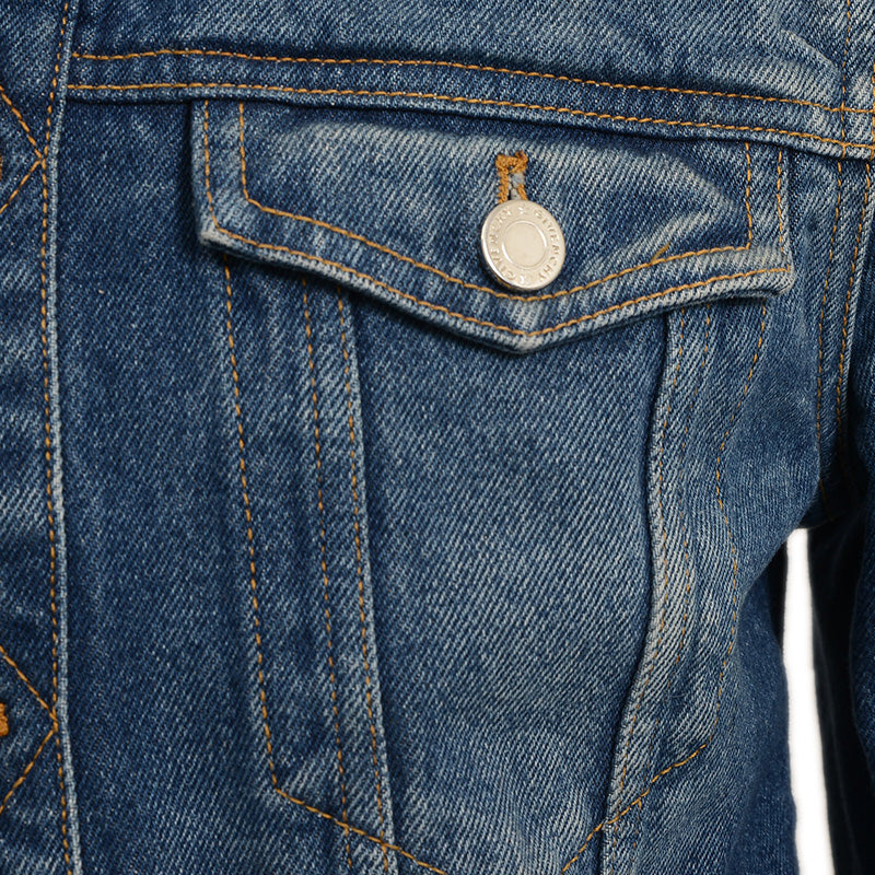 デニムジャケット ロゴ コットン ブルー メンズ XSサイズ デニムジャケット