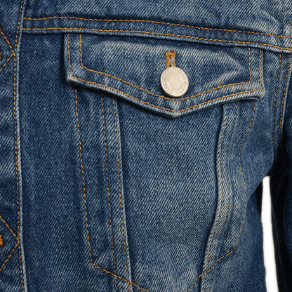 デニムジャケット ロゴ コットン ブルー メンズ XSサイズ デニムジャケット