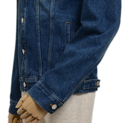 デニムジャケット ロゴ コットン ブルー メンズ XSサイズ デニムジャケット