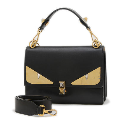 モンスター キャナイ 2WAYバッグ レザー ブラック 8BT283 ハンドバッグ