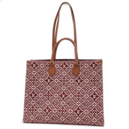 モノグラムジャガード オンザゴーGM トートバッグ ボルドー/ピンク M57185 トートバッグ
