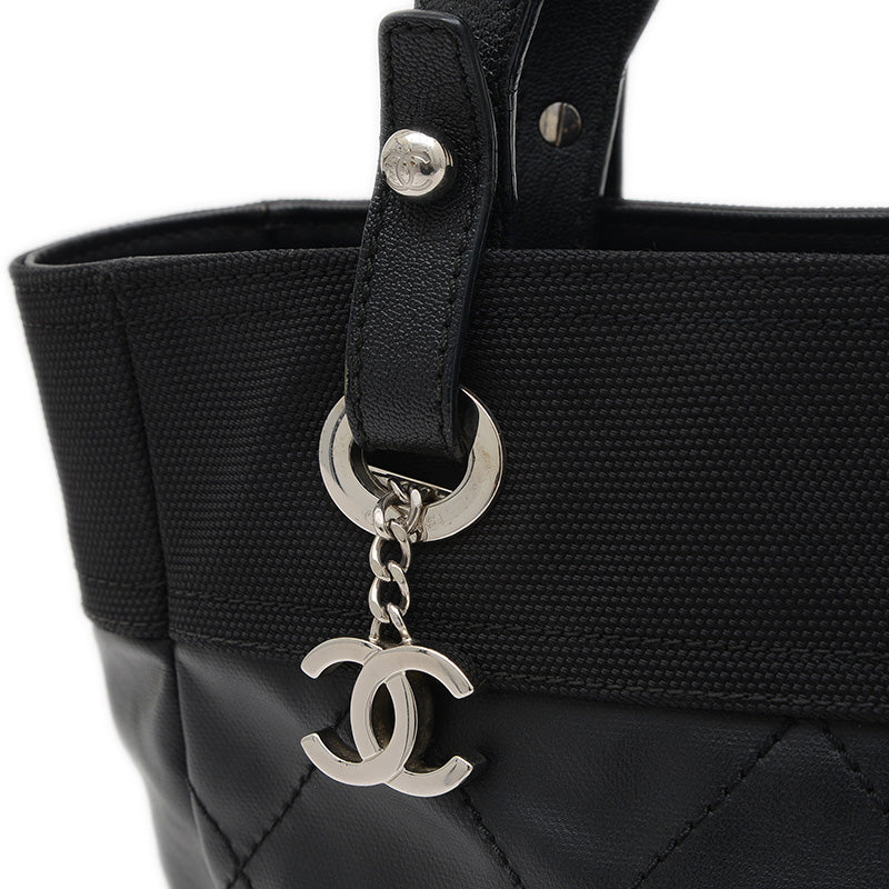 パリビアリッツトートPM トートバッグ ブラック シルバー金具 A34208 トートバッグ