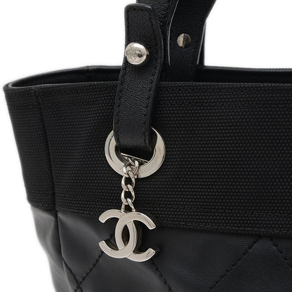 パリビアリッツトートPM トートバッグ ブラック シルバー金具 A34208 トートバッグ